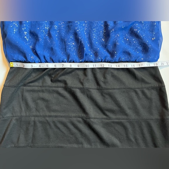 Maurices Elegant Blue and Black Women's Sequin Mini Dress Size 1X - Picture 7 of 13